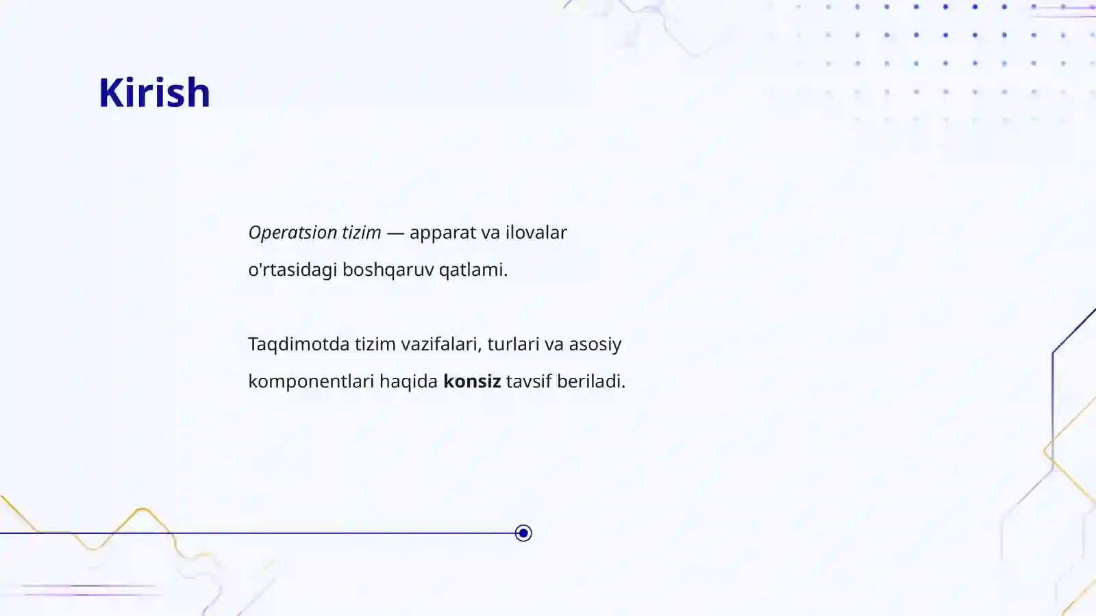 Operatsion tizimlar 2