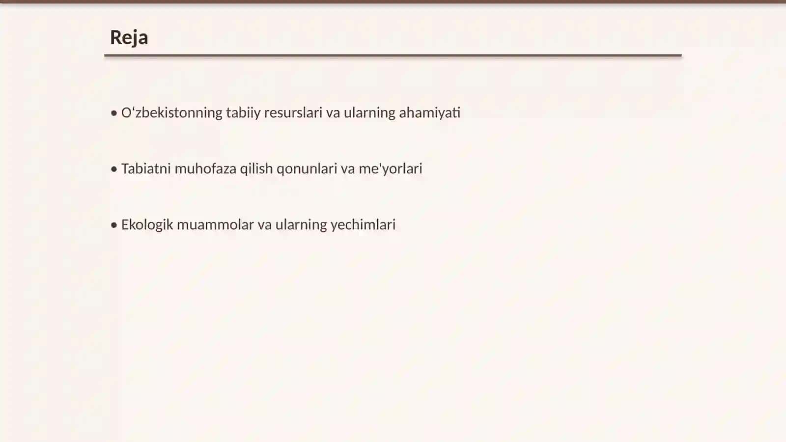 Oʻzbekiston tabiatini muhofaza qilish 2