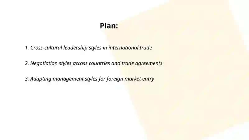 Cross-cultural leadership styles in international trade 2