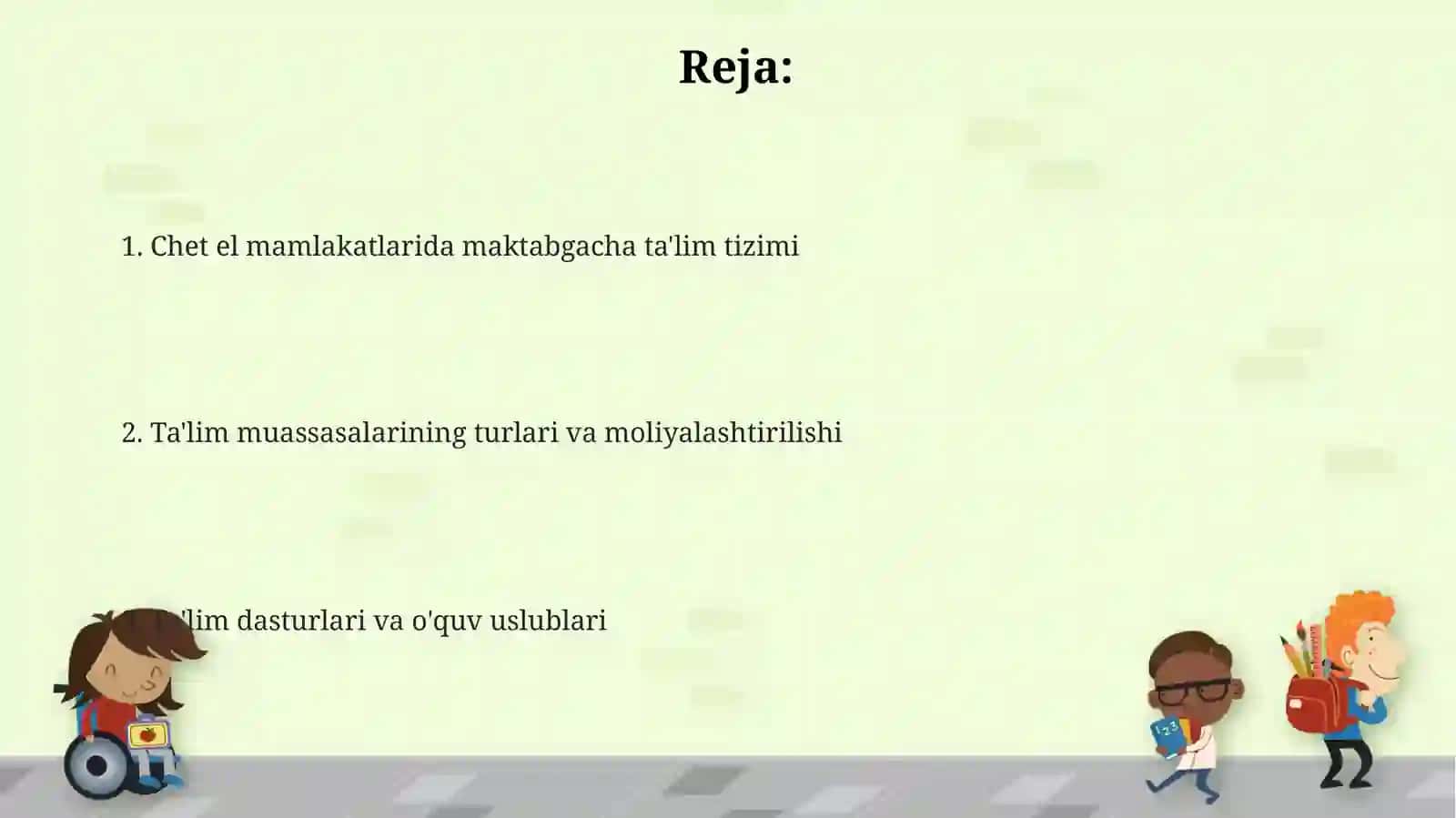 Xorijiy mamlakatlar maktabgacha taʼlim tizimi 2
