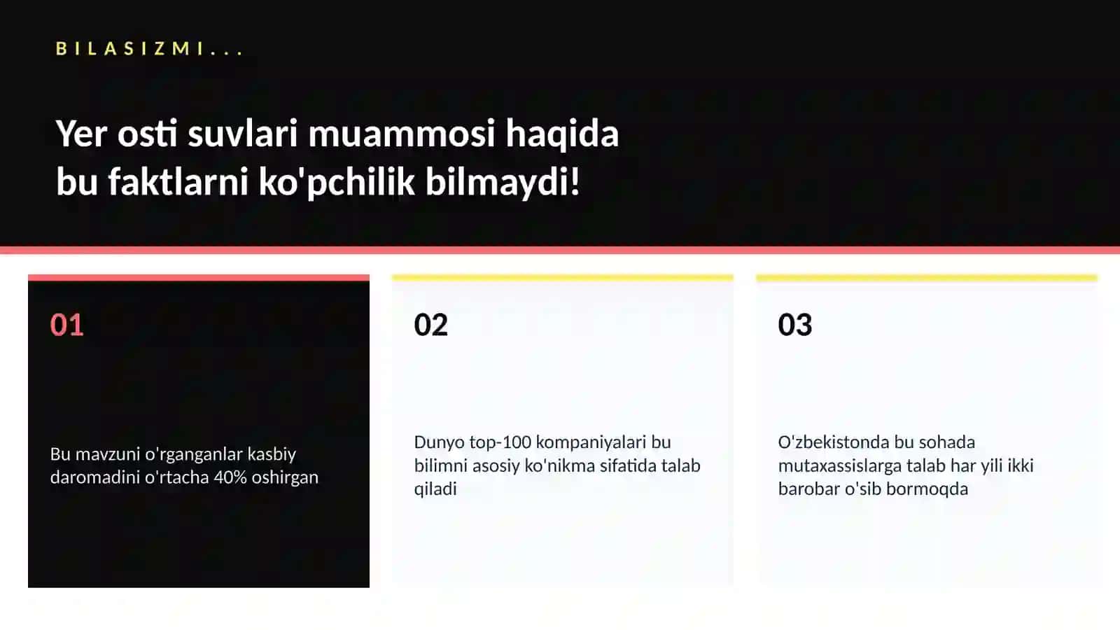 Yer osti suvlari muammosi 2