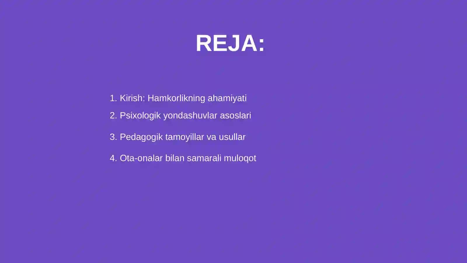 Ota onalar bilan hamkorlikni yolga qayishning pedagogik pisixologik shartsharotlari 2