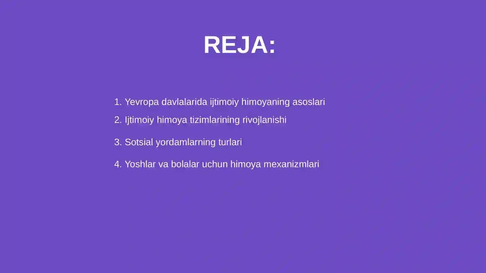 Yevropa davlatlarida ijtimoiy himoya 2