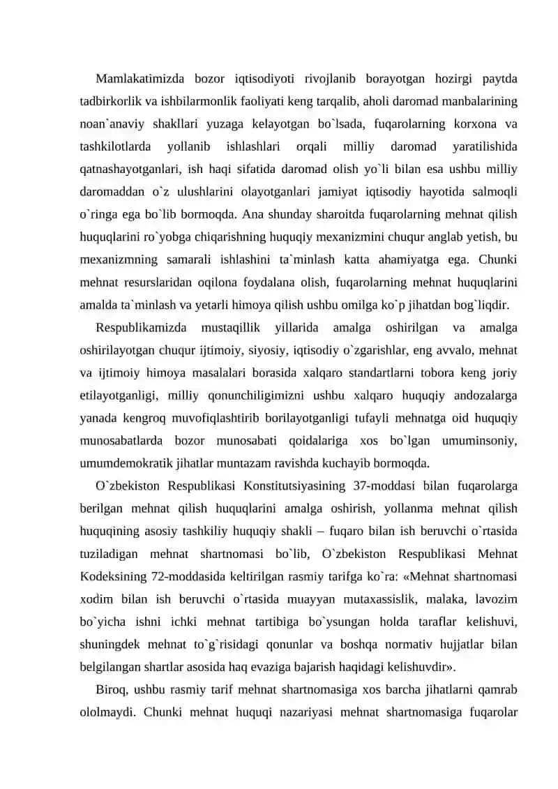 Mehnat shartnomasi taraflarining moddiy javobgarligi tushunchasi va turlari 2