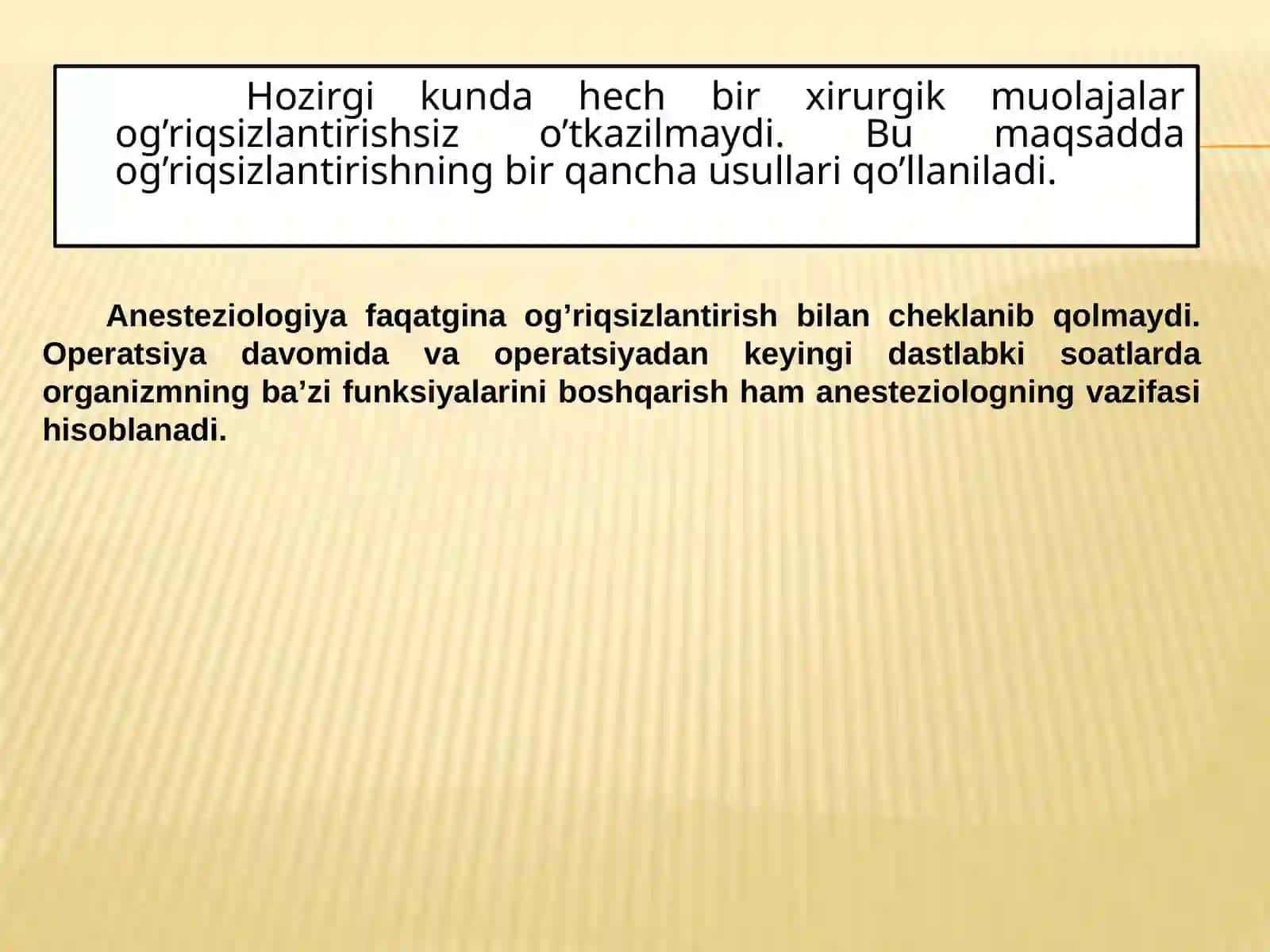 Umumiyog’riqsizlantirish(narkoz) 2