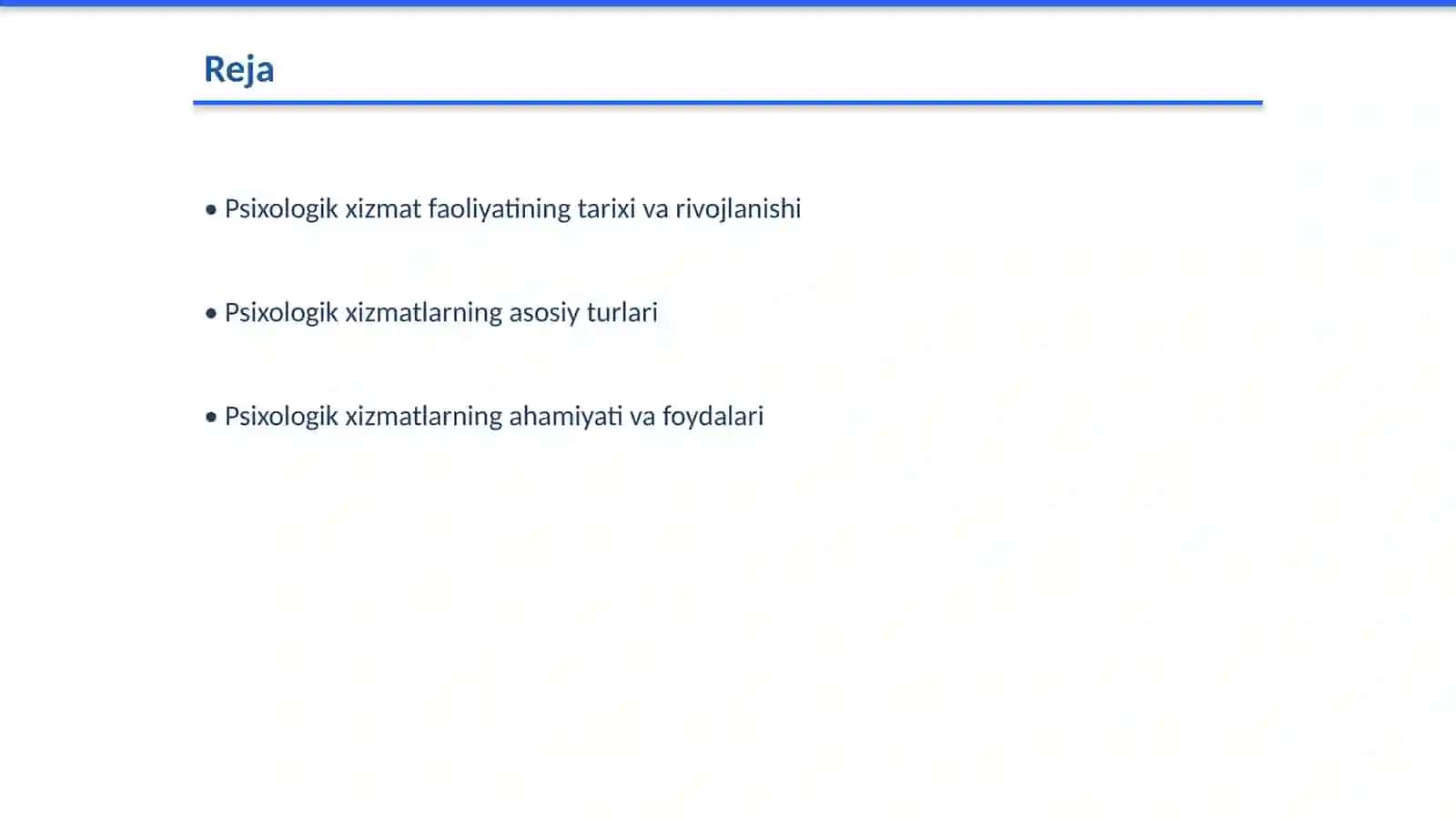 Psixologik xizmat faoliyatining yo’nalishlari 2