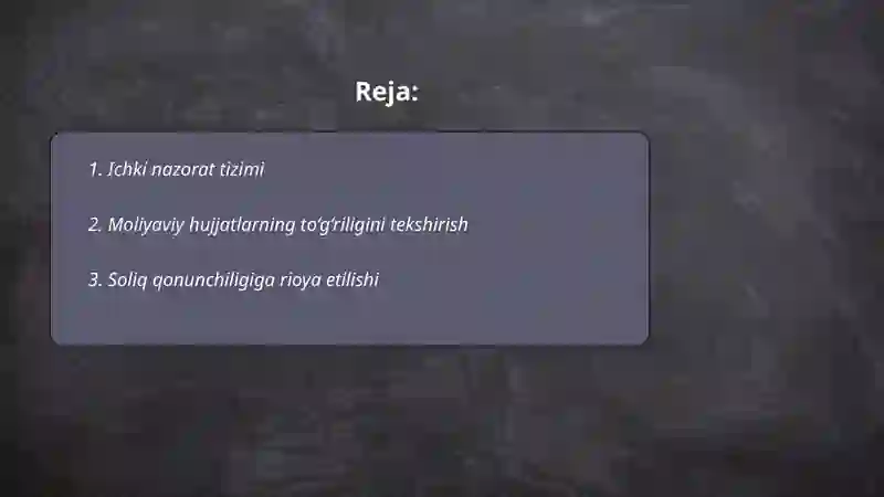 Ichki nazorat tizimi 2