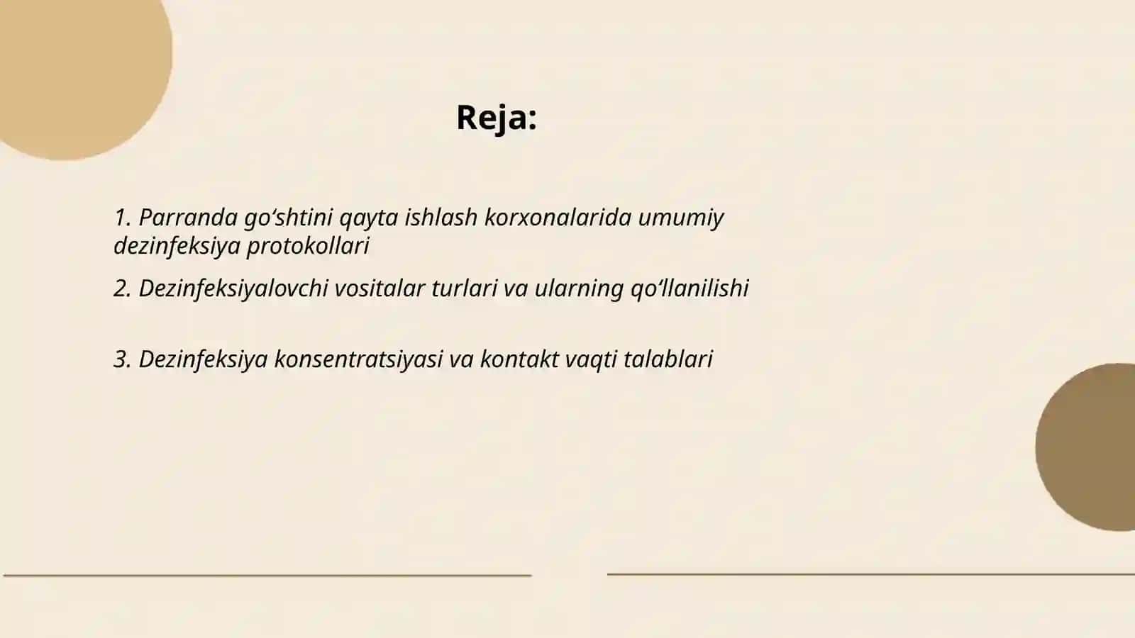Parranda goʻshtini qayta ishlash korxonalarida dezinfeksiya oʻtkazish 2