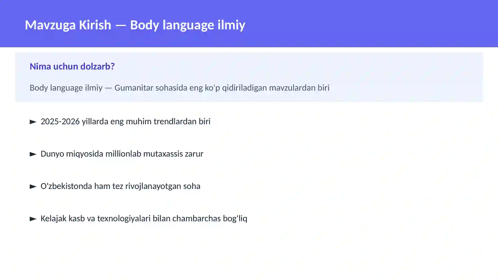 Body language ilmiy 2