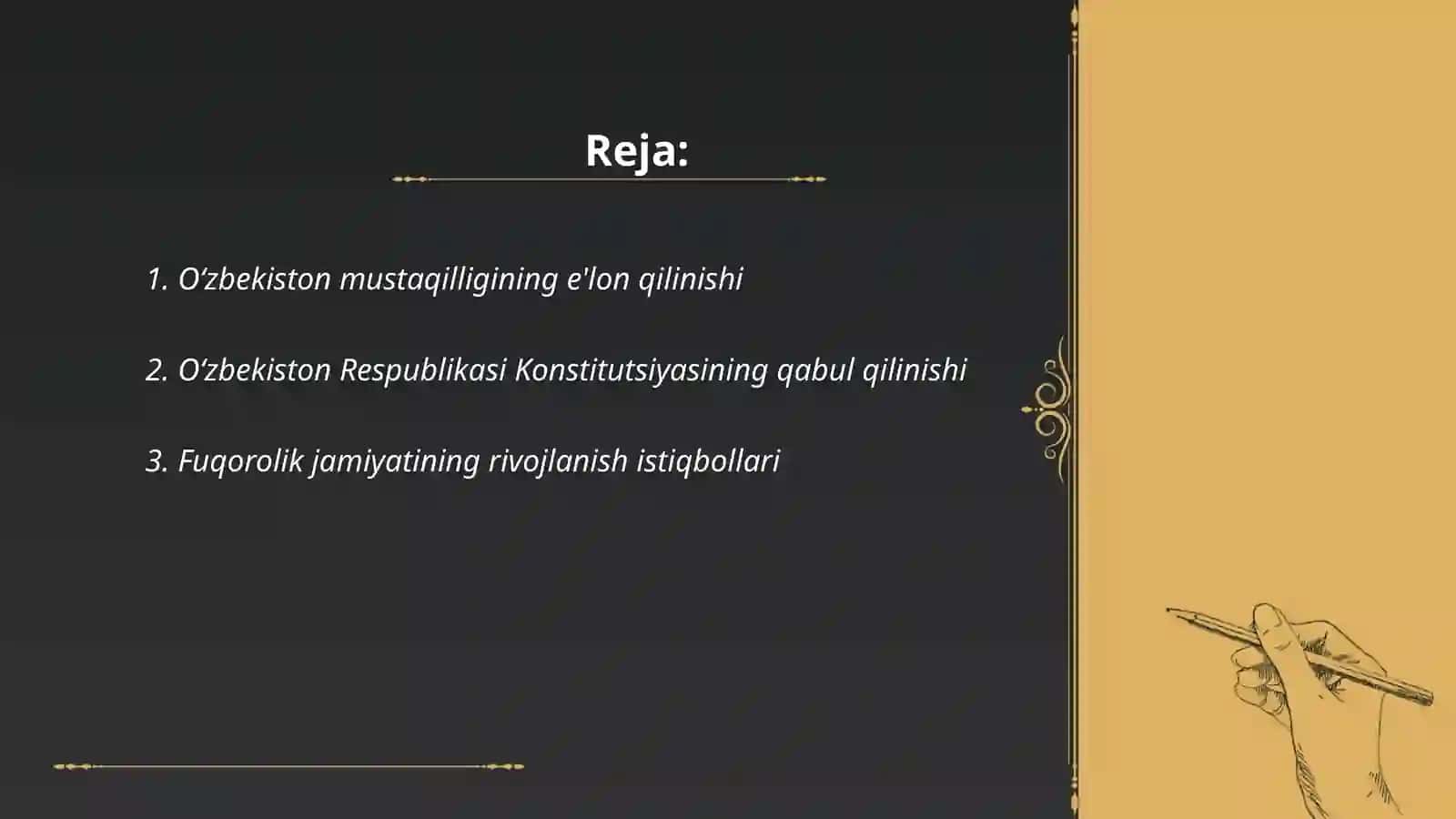 O‘zbekistonda demokratik fuqorolik hamiyati asoslarining shakllanishi amalga oshirilgan siyosiy islohotlar 2