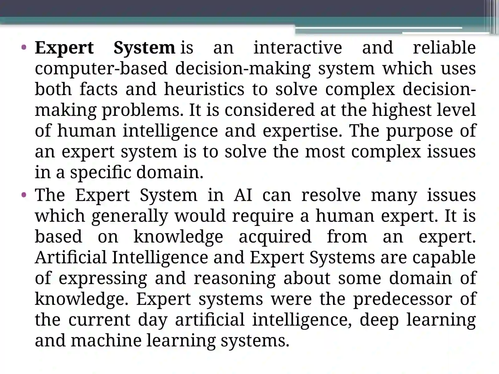 Expert systems and their software 2