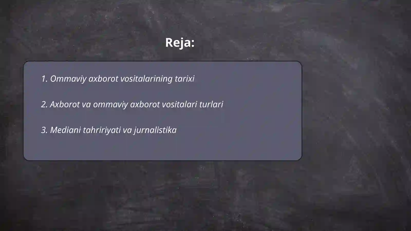 Ommaviy axborot vositalari 2