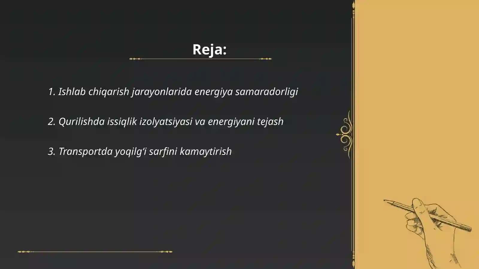Energiya isrofini keltirib chiqaruvchi asosiy sabablarni aniqlash va ularni bartaraf etish 2