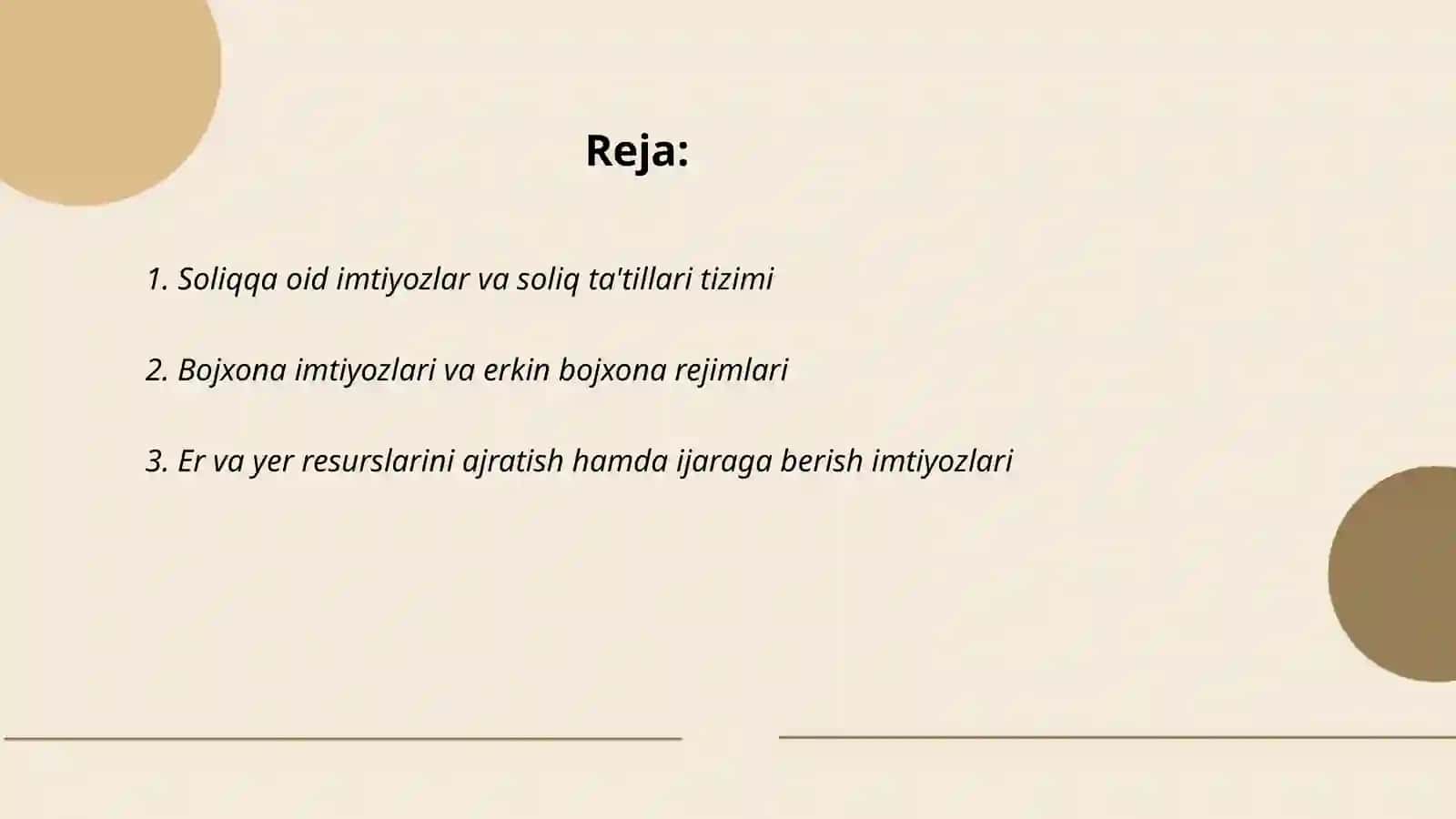 Xorijiy investorlarga berilgan imtiyozlar, kafolatlar va rag‘batlantirish omillari 2