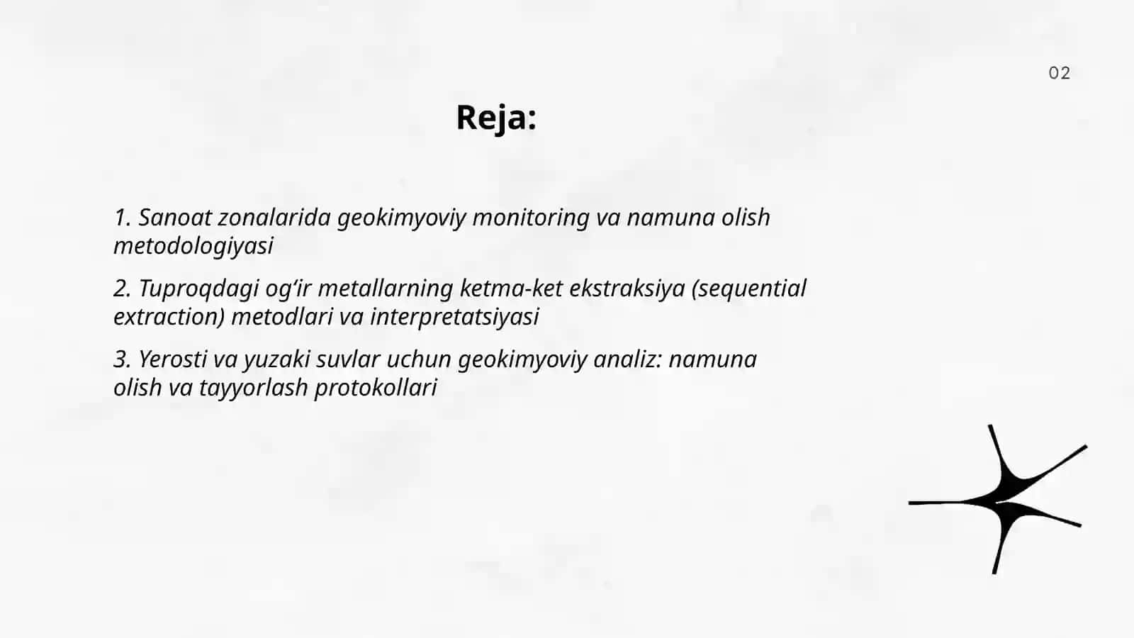 Sanoat zonalarining ekologik geokimyoviy analiz metodlari va metadologiyasi 2