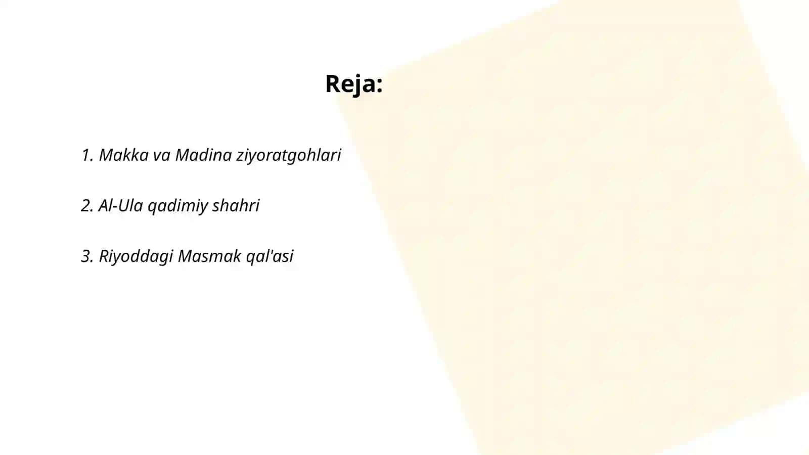 Mehmonxona xoʻjaligini tashkil etish va boshqarish yoʻnalishi 122-guruh 3-kurs taqdimoti 2
