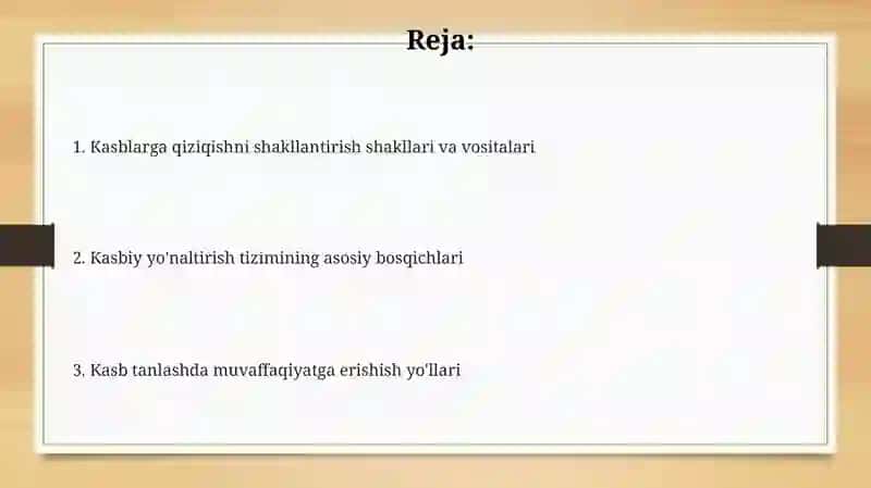 Kasbhunarga qiziqishni shakllantirish shakllari va vositalari 2