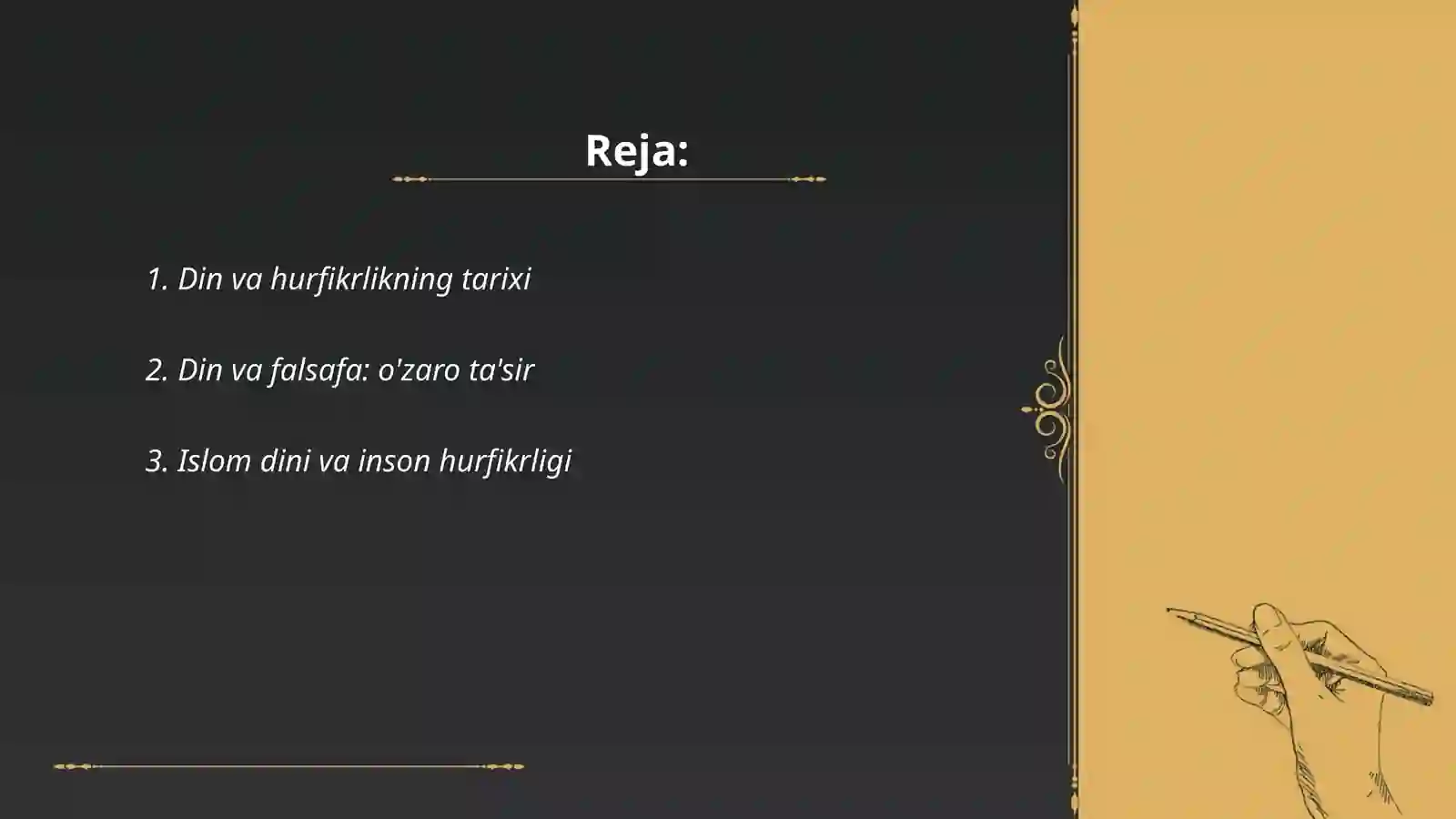 Din va hurfikrlikning tarixi 2