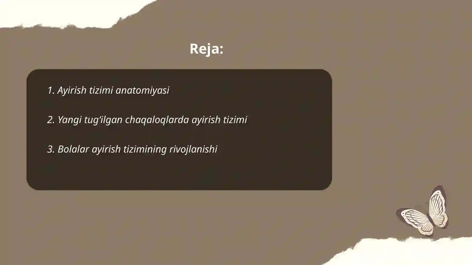 Ayirish tizimining yoshga oid xususiyatlari 2