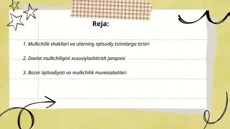 Mulkchilik shakllari va ularning iqtisodiy tizimlarga ta'siri 2