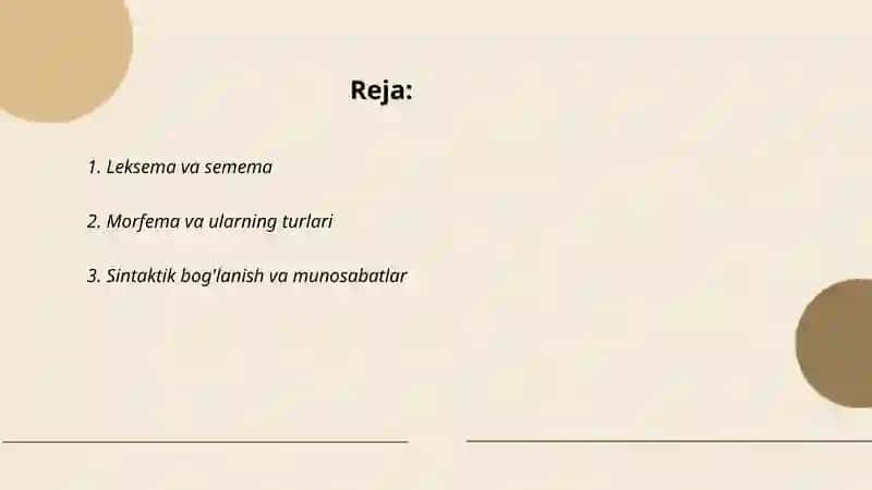 Leksema va semema 2