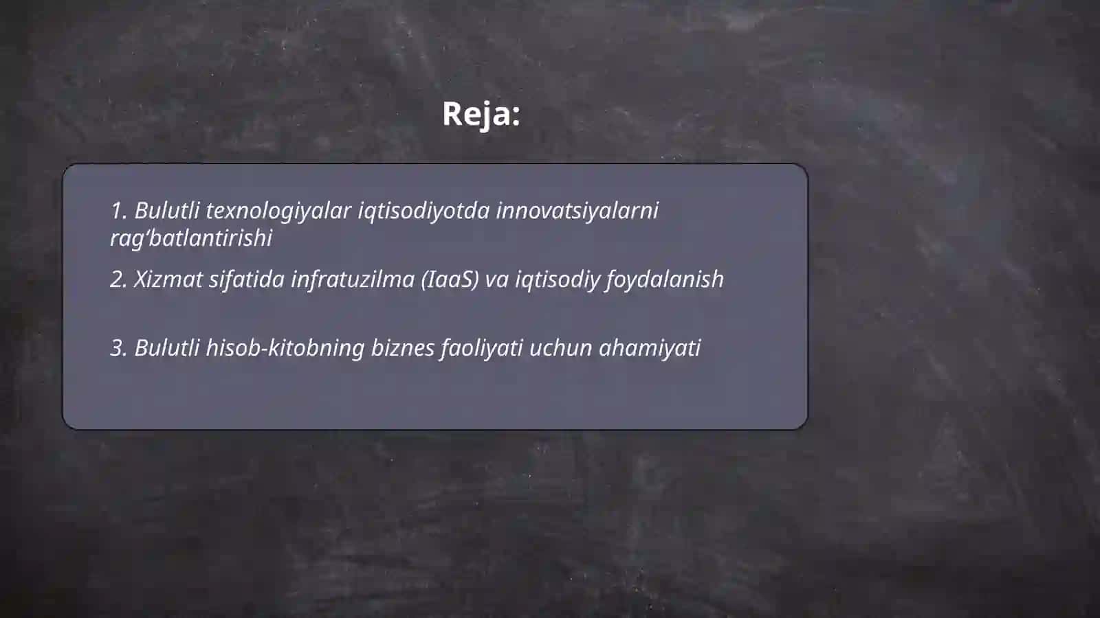 Bulutli texnologiyalar iqtisodiyotda innovatsiyalarni rag‘batlantirishi 2