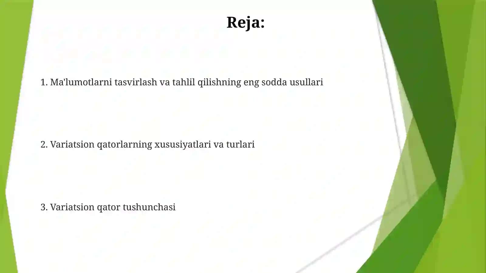 Variatsion qator tushunchasi 2
