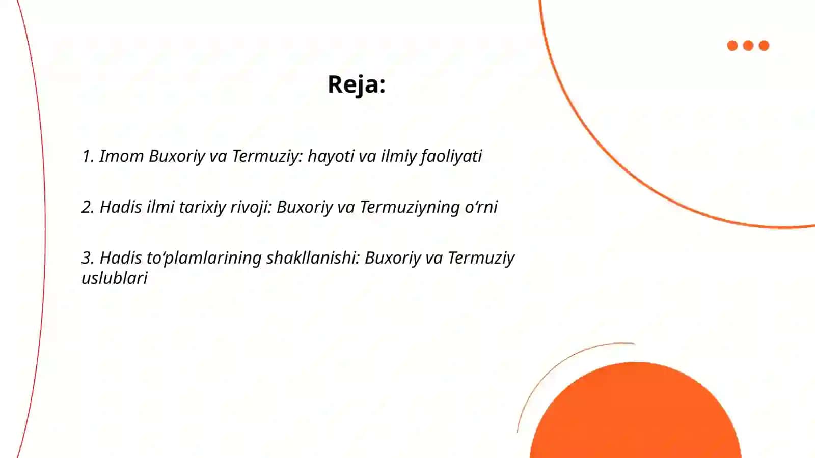 Imom Buxoriy va Imom Termuziyning hadis ilmiga qoʻshgan hissalarini qiyosiy tahlili 2
