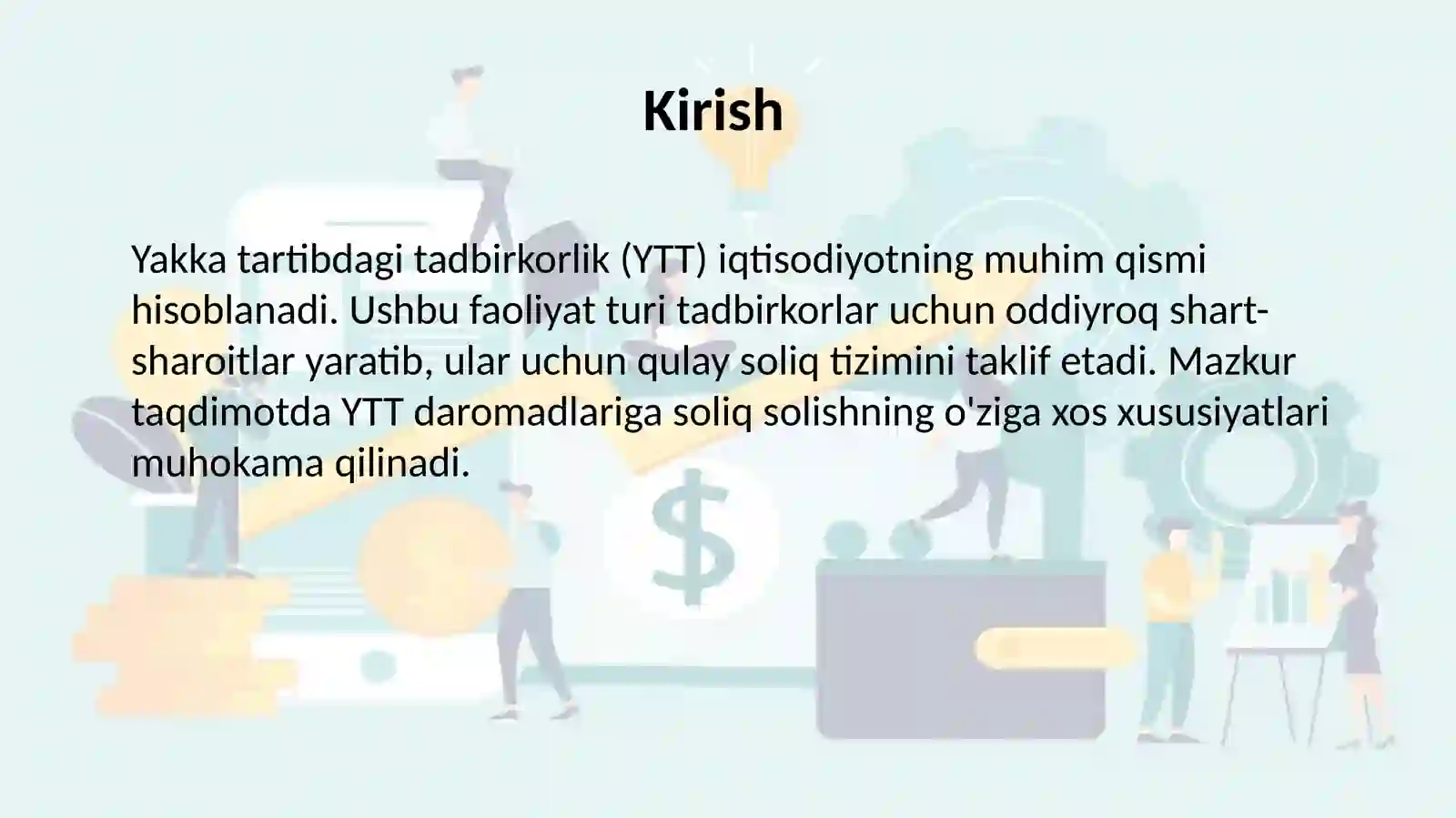 Yakka tartibdagi tadbirkorlarning daromadlariga soliq solishning o'ziga xos xususiyatlari 2