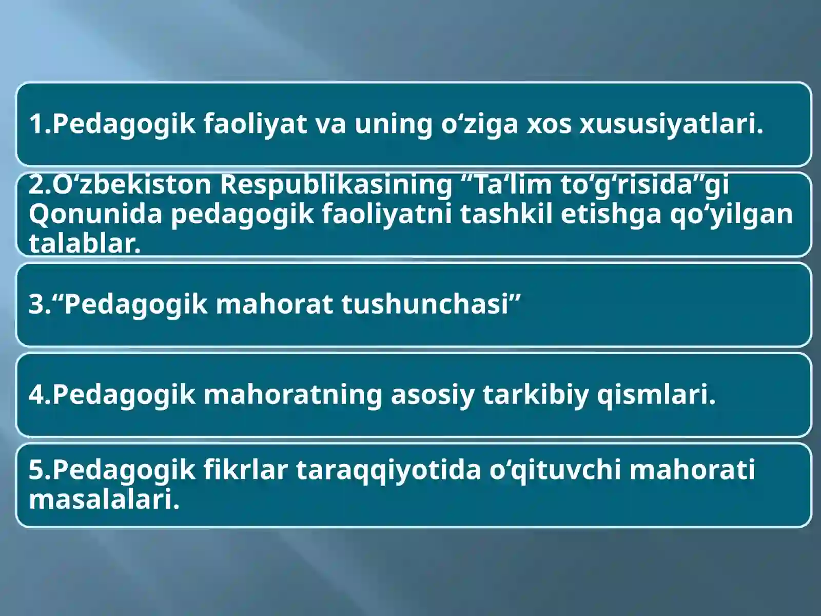 PEDAGOGIK MAHORAT FAN SIFATIDA 2
