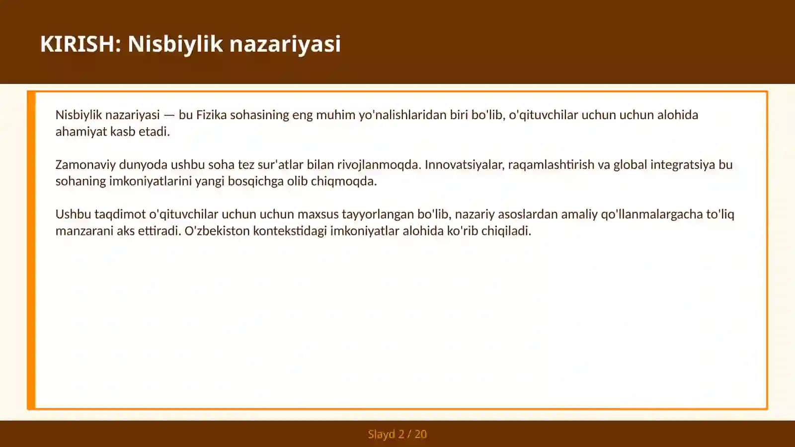 Nisbiylik Nazariyasi 2