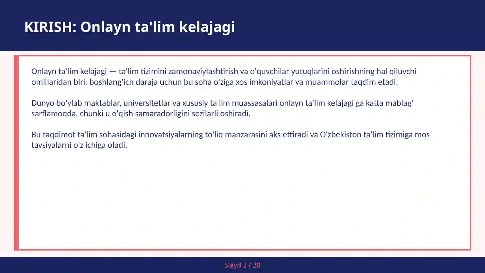 Onlayn ta'lim kelajagi 2