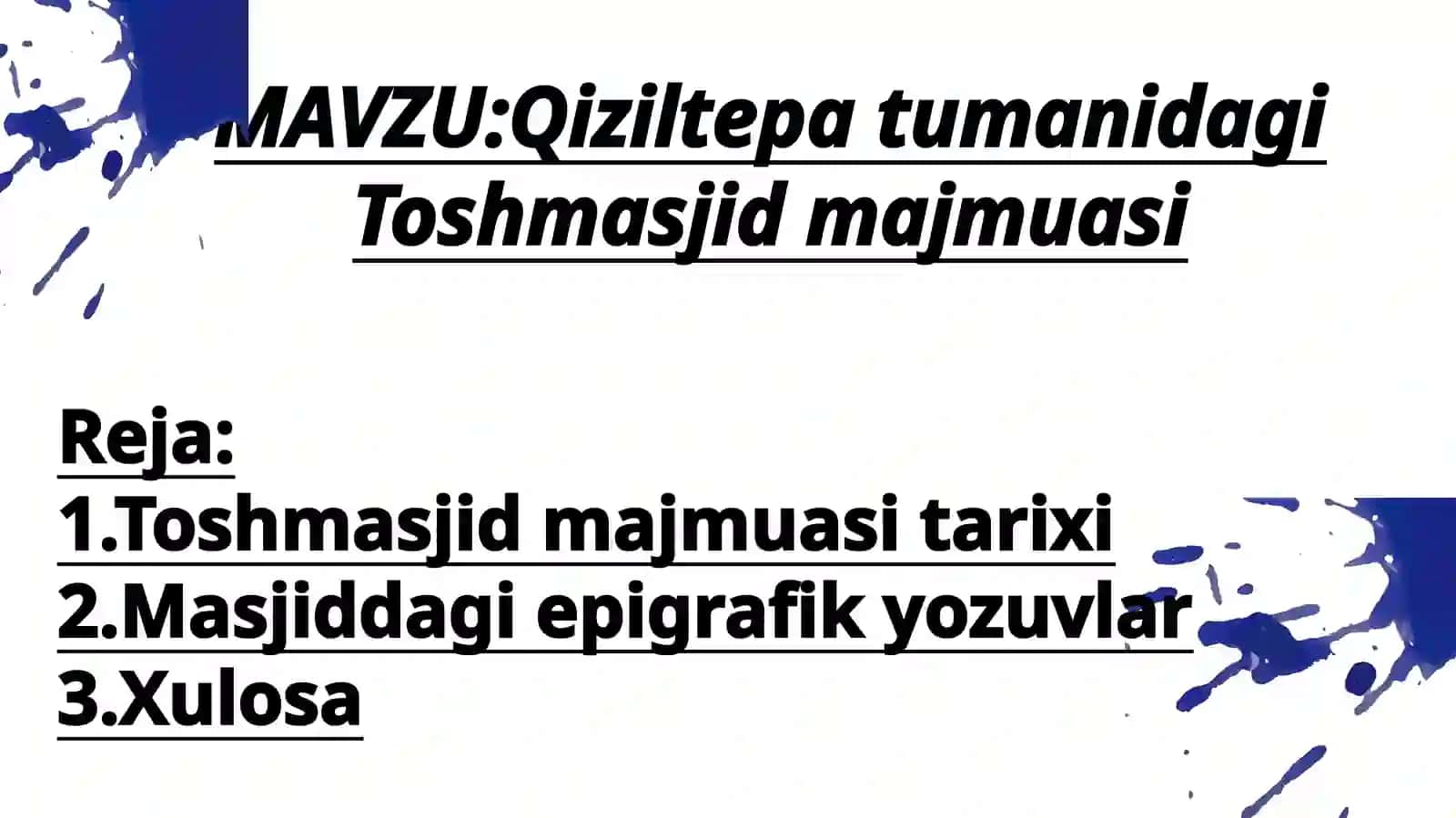 Qiziltepatumanidagi Toshmasjid majmuasi 2