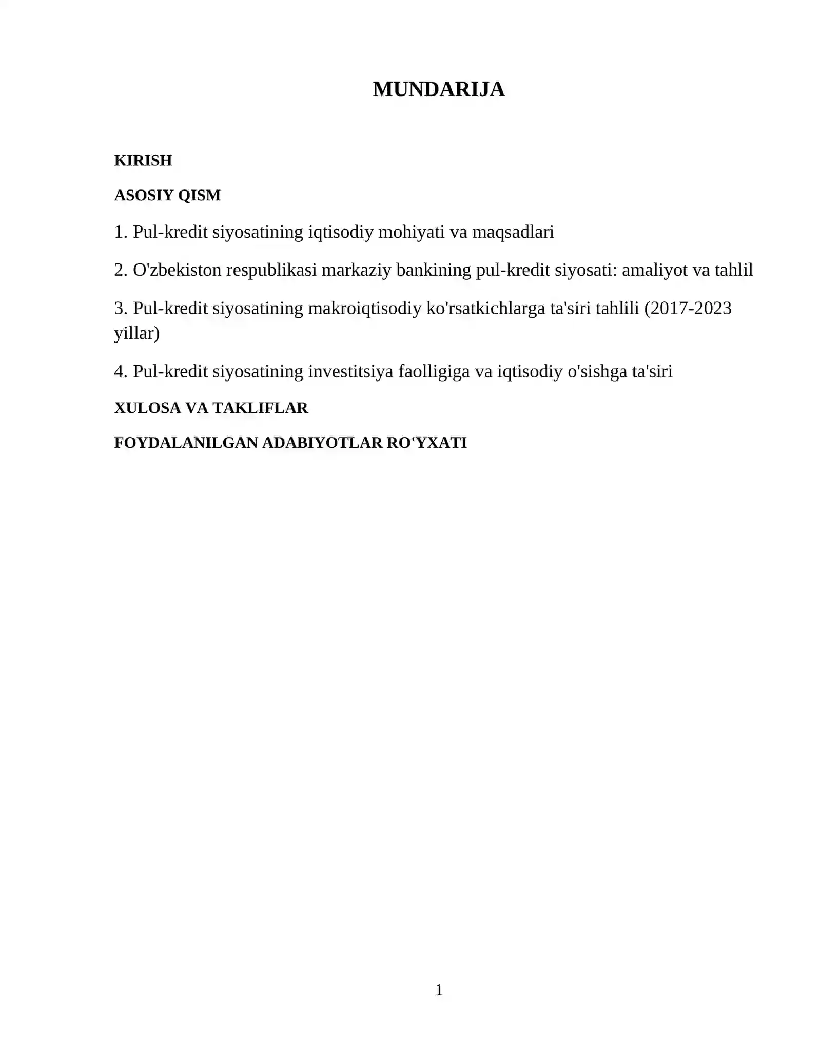 Markaziy bankning pul kredit siyosati 2