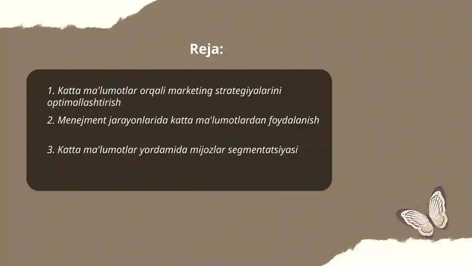 Menejment va marketing sohalarida katta ma'lumotlar texnologiyasidan foydalanish 2