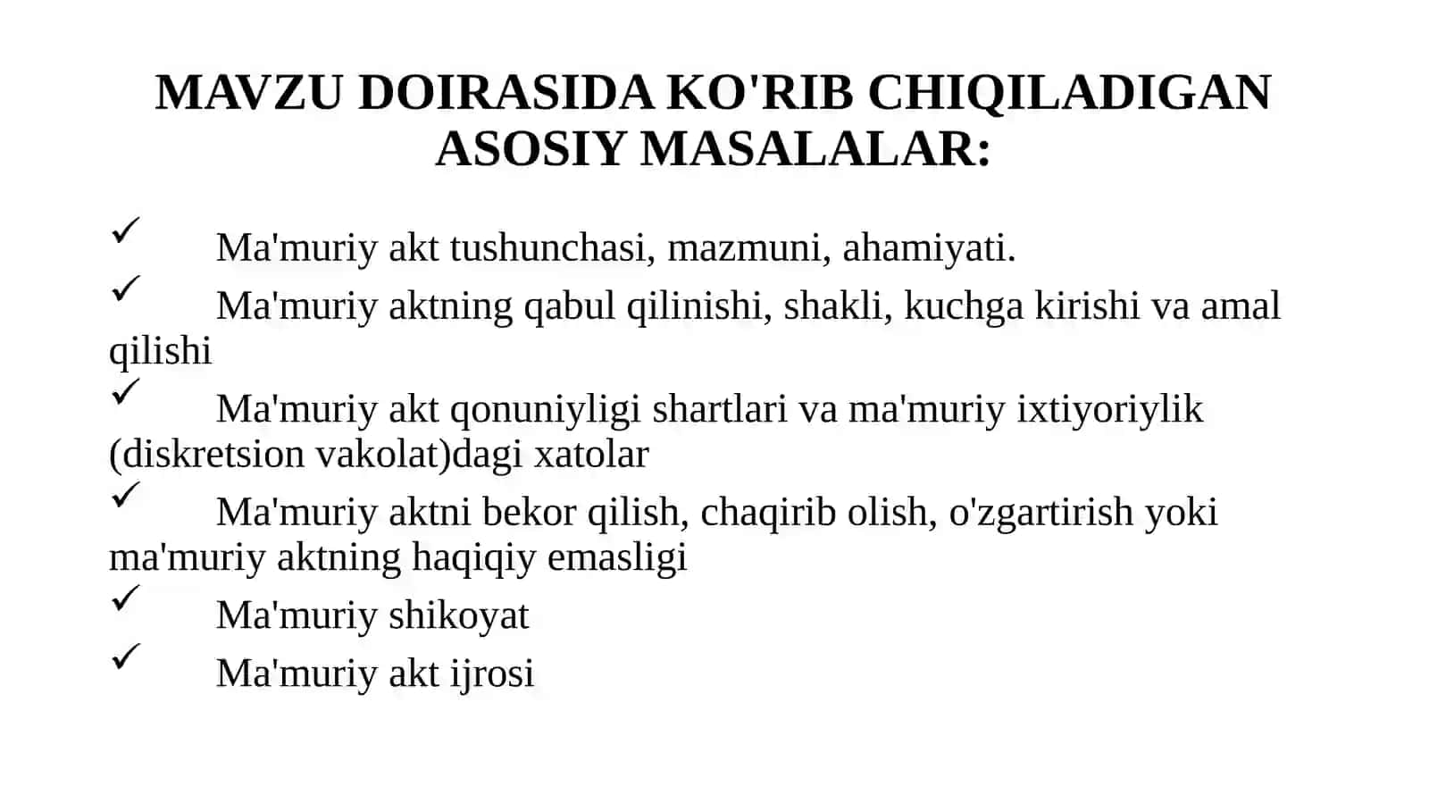 MA'MURIY AKT 2