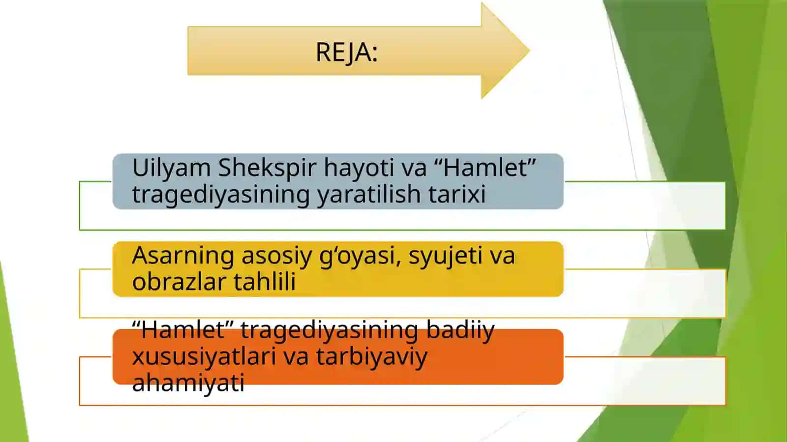 SHEKSPIRNING “HAMLET” ASARI TAHLILI 2