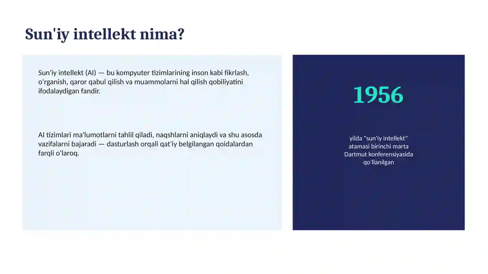 SUN'IY INTELLEKT ASOSLARI 2