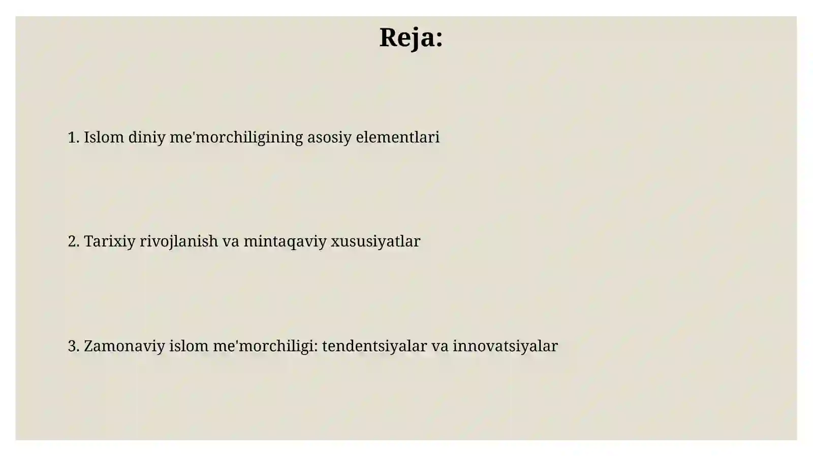 Islom dini arxitekturasi 2