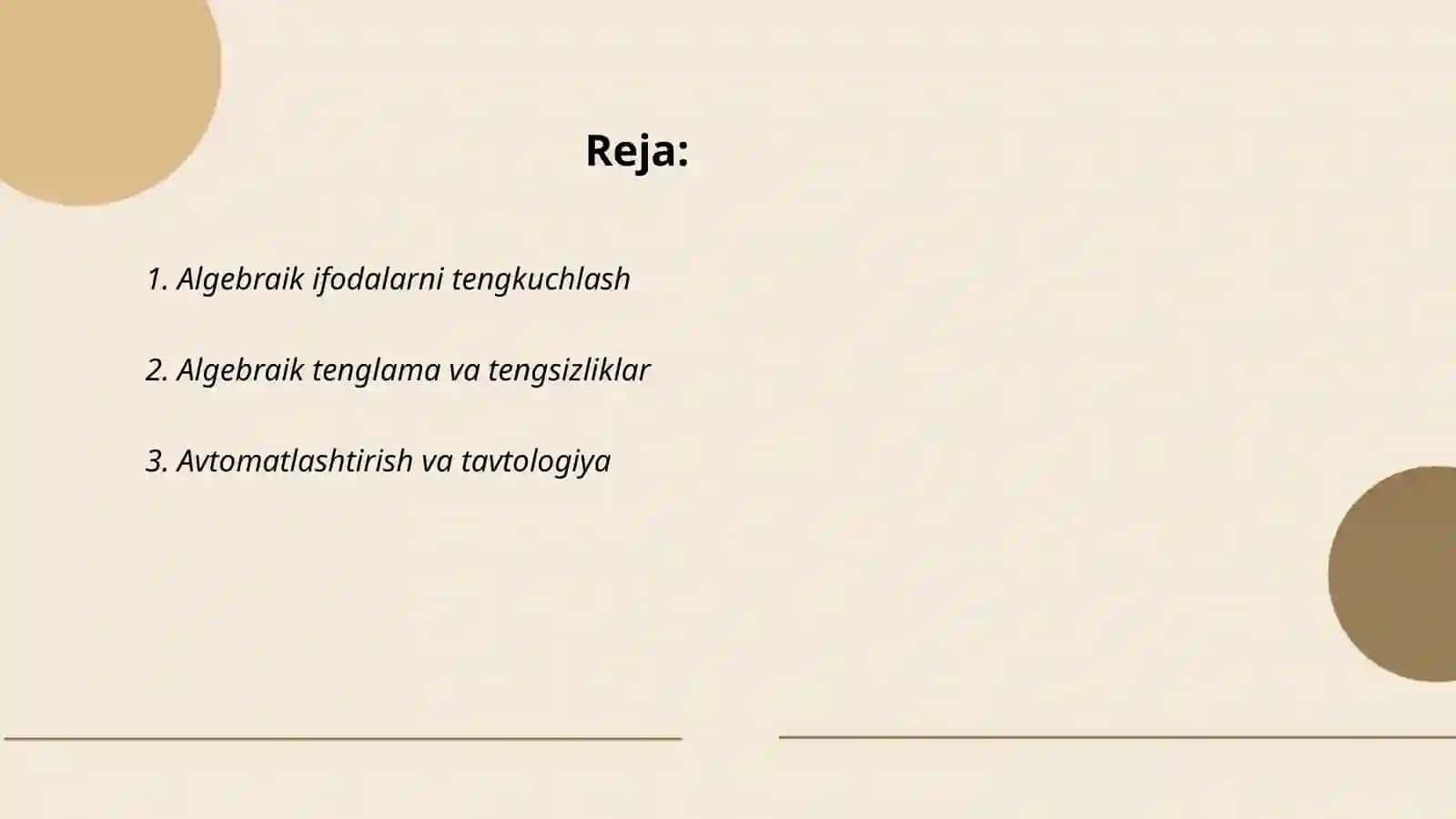 Formulalarning tengkuchliligi. Mulohazalar algebrasining asosiy tengkuchliliklari. Teng kuchlilik, teng kuchli almashtirishlar, tavtologiya 2