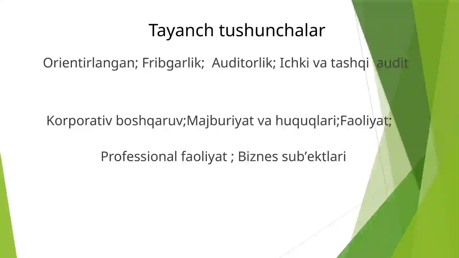 Audit. Ichki va tashqi audit 2