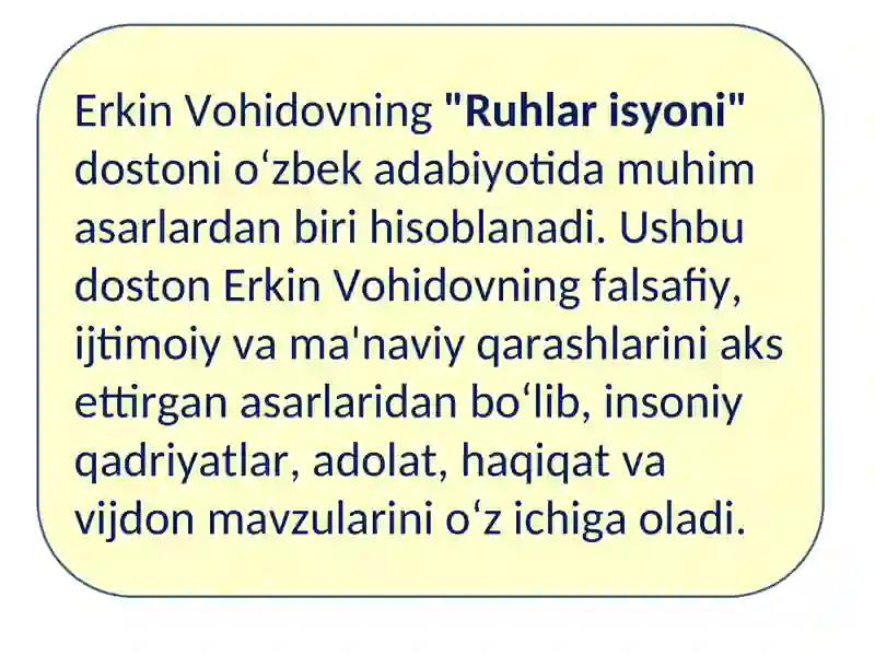 «RUHLAR ISYONI» 2