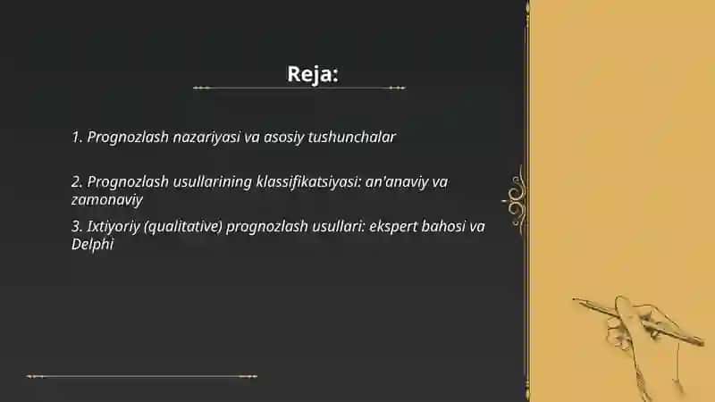 Prognozlash usullari va ularning aniqligini baholash mezonlari 2