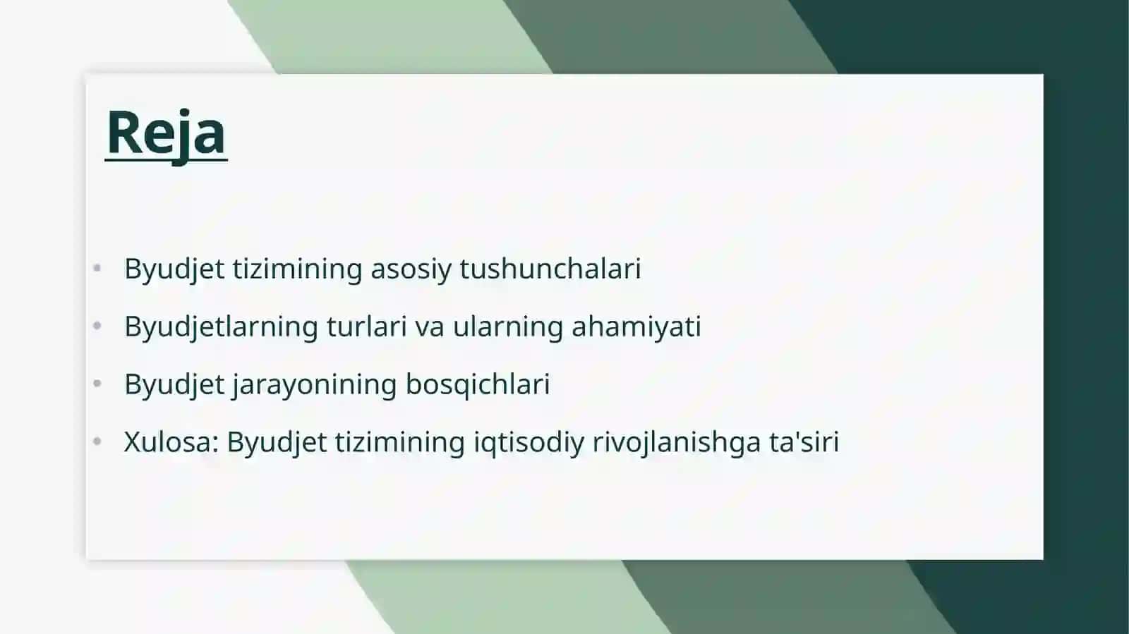 Byudjet tizimi va uning mohiyati 2