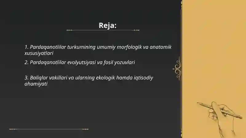 Pardaqanotlilar turkumi vakillari va ahamyati 2