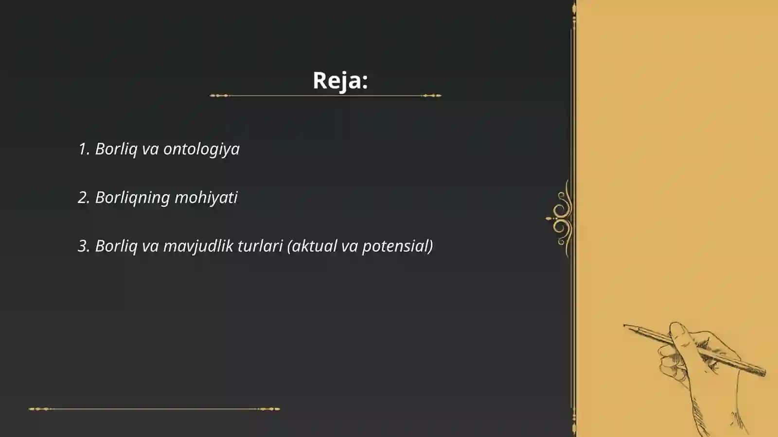 Borliq va ontologiya 2