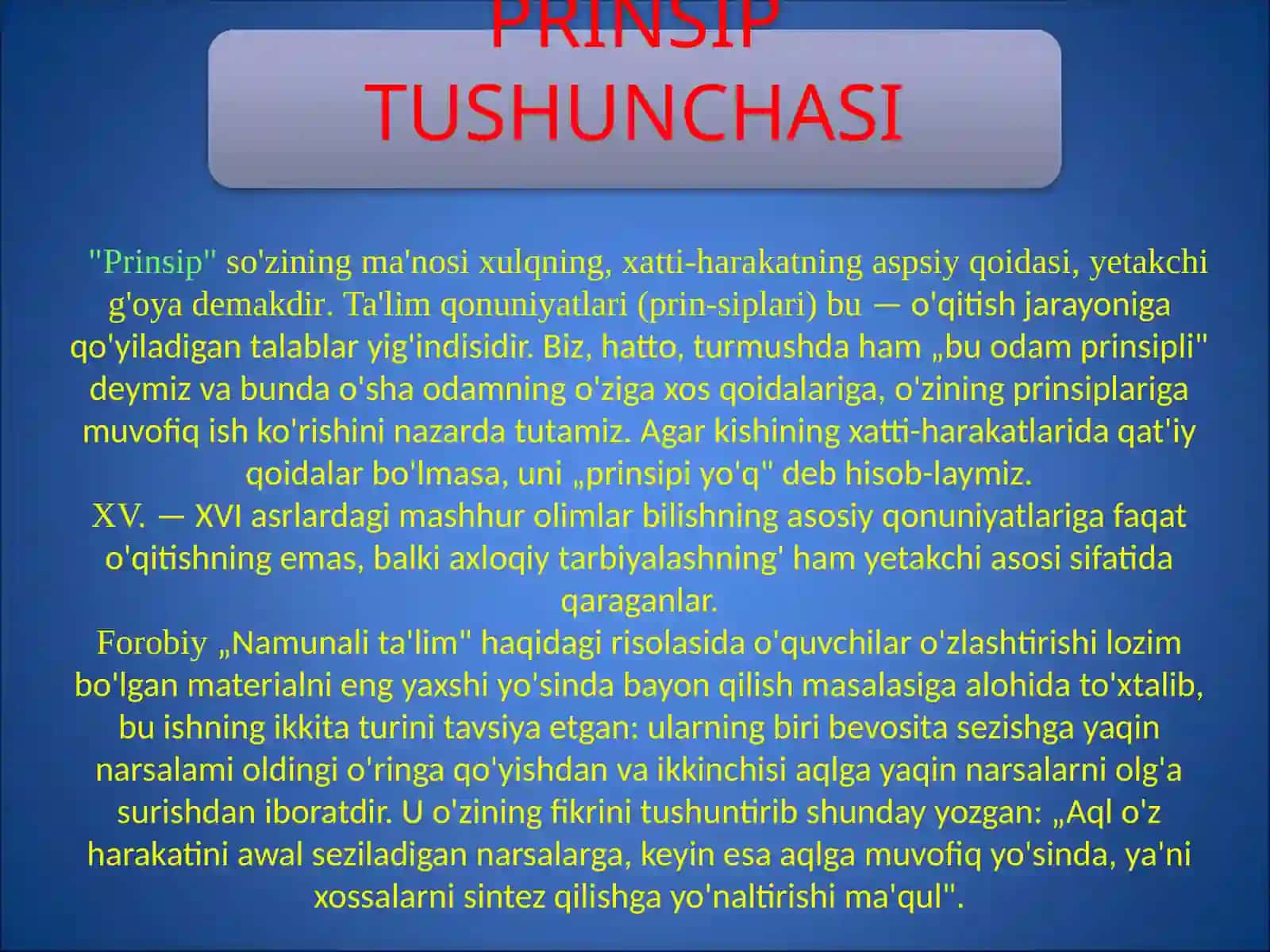 Ta’lim qonuniyatlari va mazmuni 2