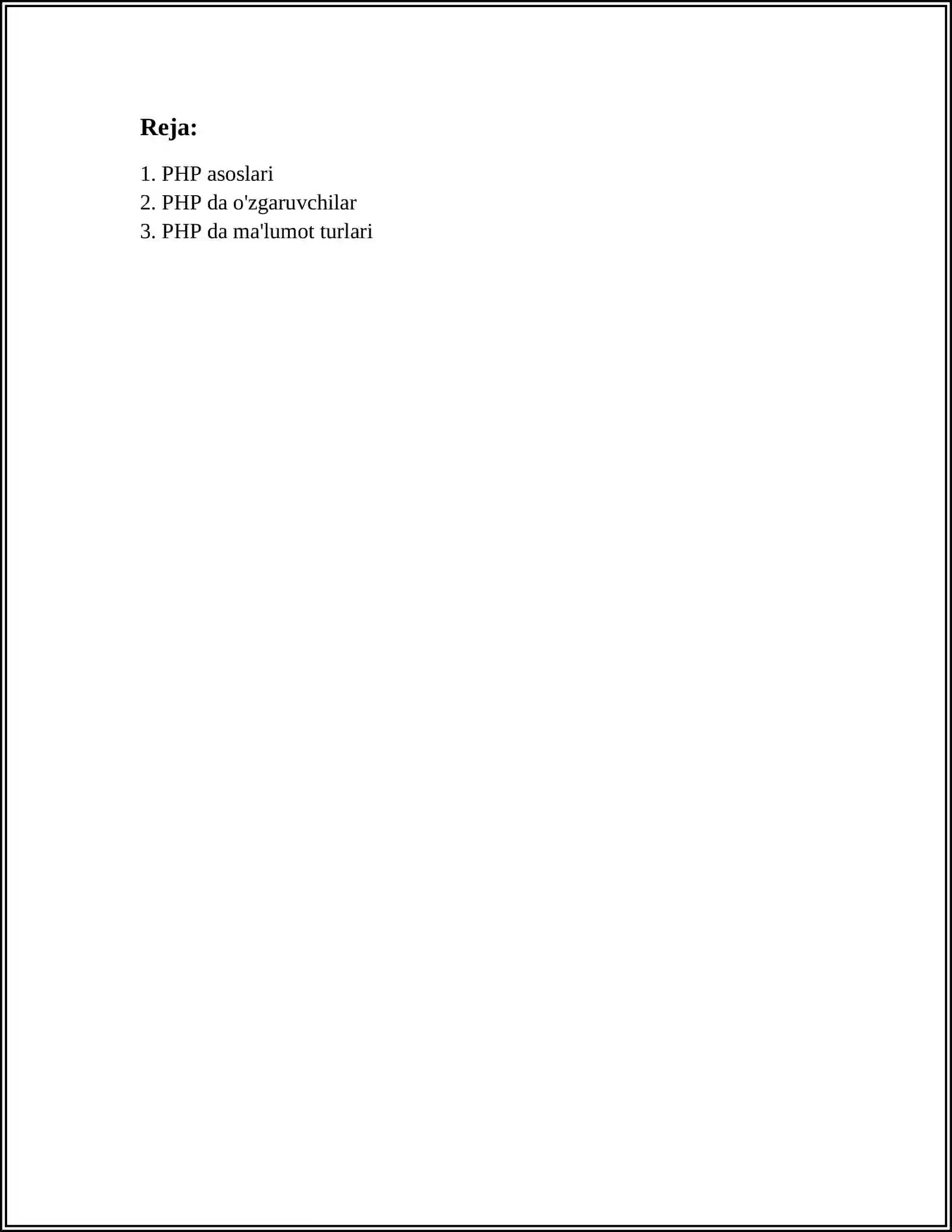 PHP VEB DASTURLASH TILIDA DARSLAR YARATISH. PHP VEB DASTURLASH TILIDA GRAFIKA BILAN ISHLAYDI 2