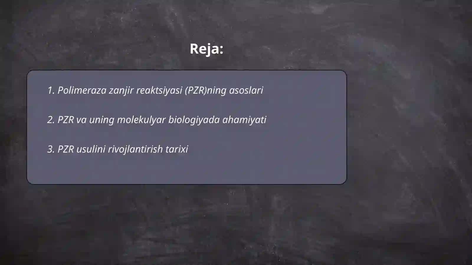 Molekulyar biologiya sohasida PZR usuli va uning fan rivojidagi yutuqlari 2