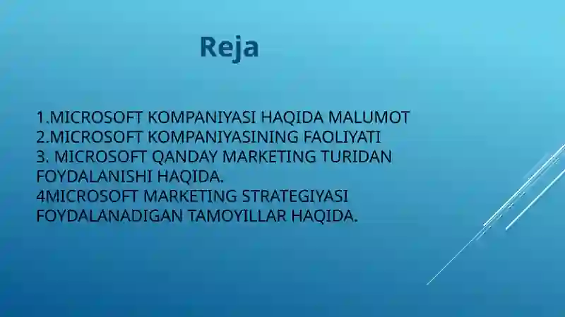 Microsoft Marketing strategiyasi 2